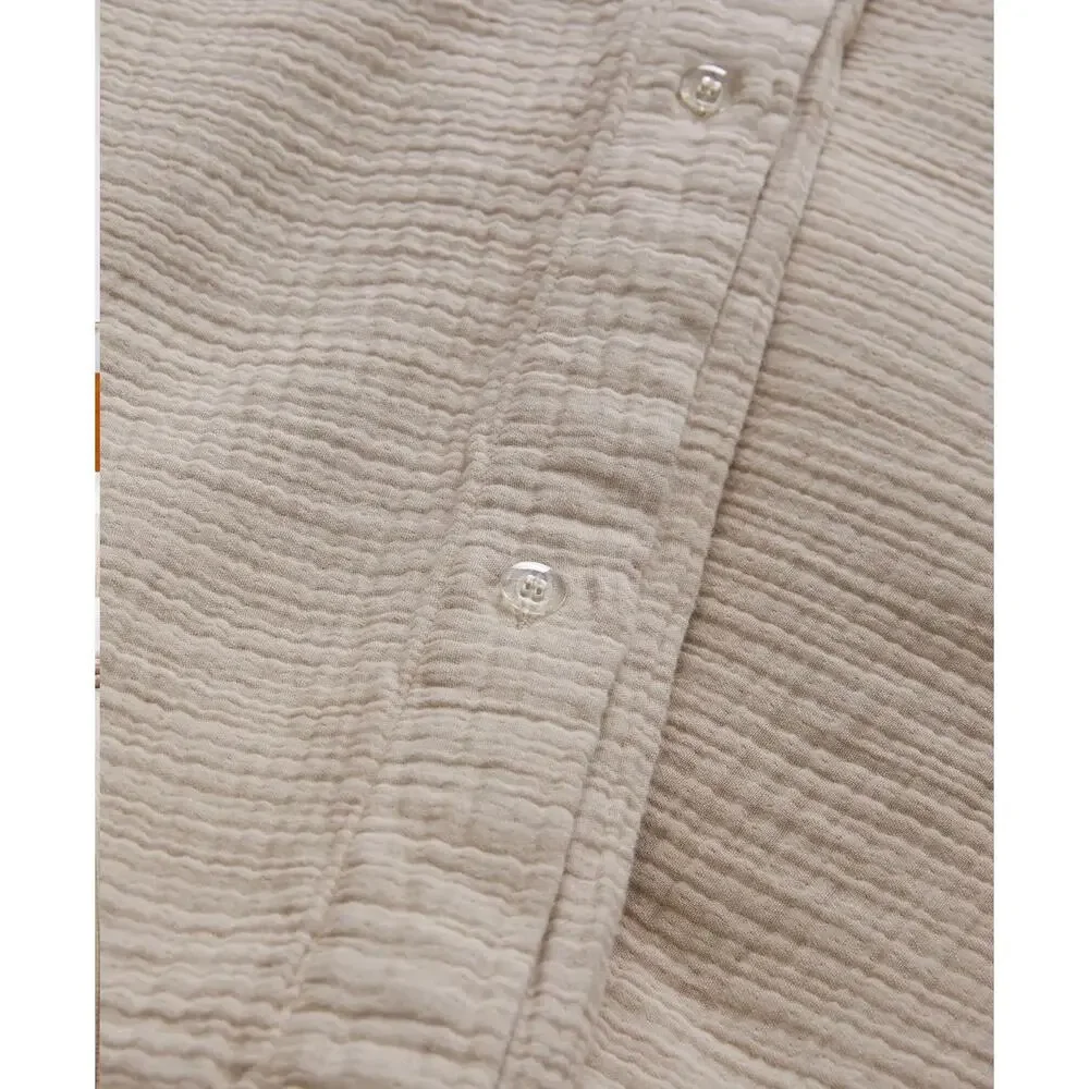 Quince Organic Cotton Gauze Duvet Cover Set King/Cal King Beige Dune NWOT